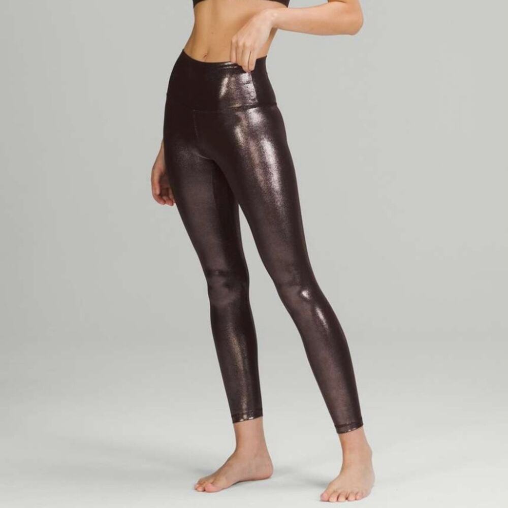 LULULEMON Radiate Foil French Press Align High Rise Active Workout‎ Leggings 18